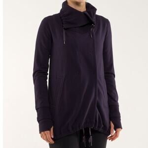 Lululemon 2 Gratitude Wrap Heathered Deep Zinfandel Warm Cardigan Jacket